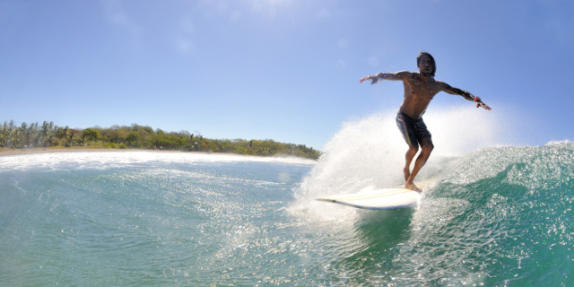 photo watershot surf longboard Costa Rica
